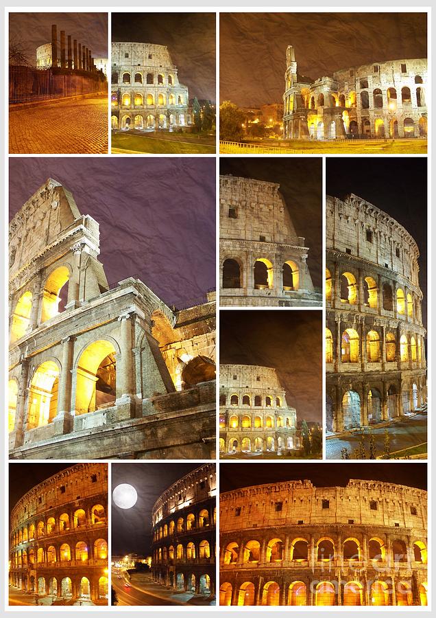 Colorful composition made of Colosseum Photograph by Stefano Senise