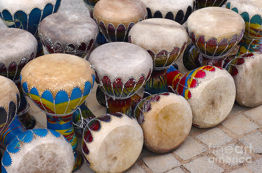 Music Photograph - Colorful Congas by Carlos Caetano