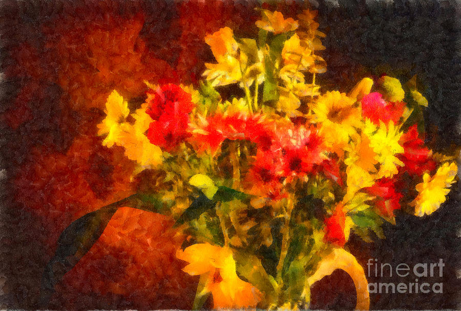 Colorful cut flowers - V2 Photograph by Les Palenik