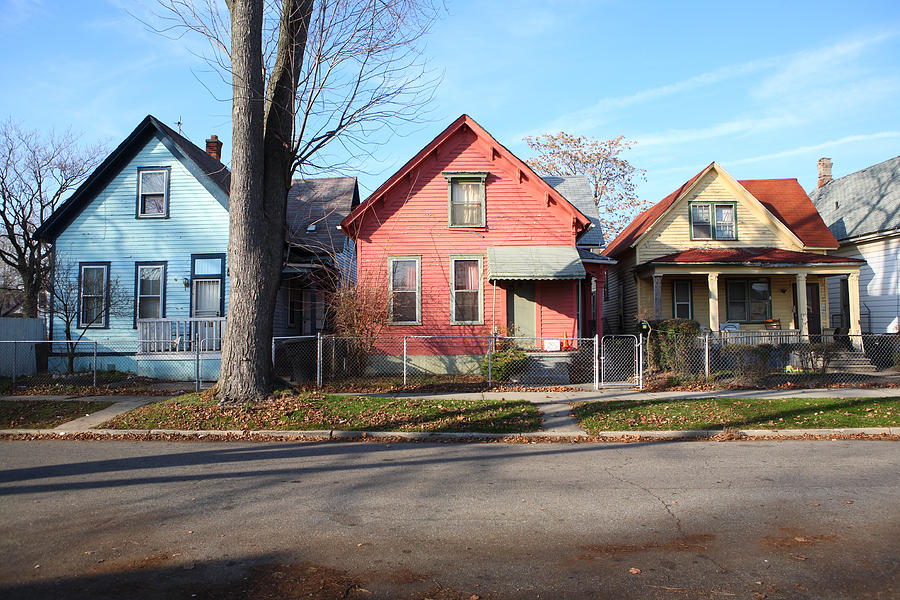 Colorful Detroit Houses Photograph by Suzanne Tucker