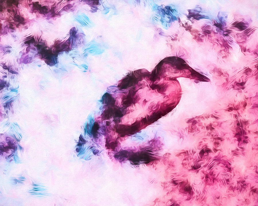 Colorful Duck Silhouette  Digital Art by Priya Ghose