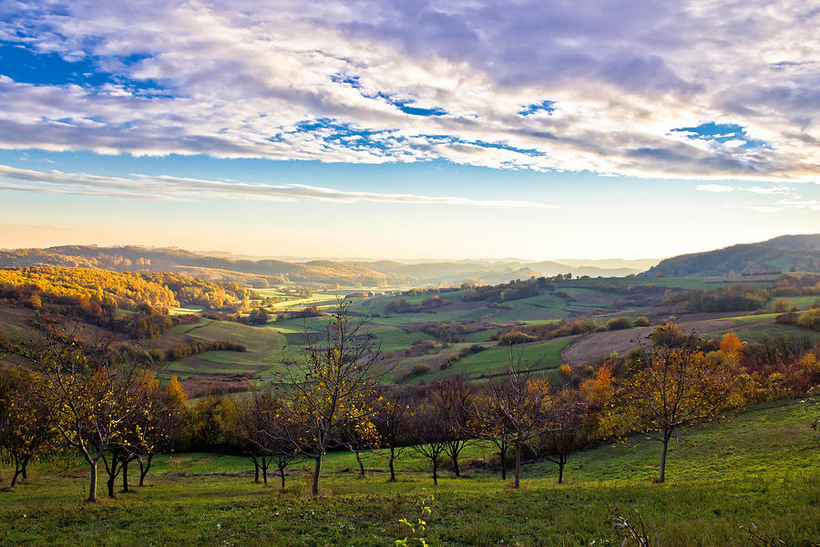 Colorful early morning valley landscape  Photograph by Brch Photography