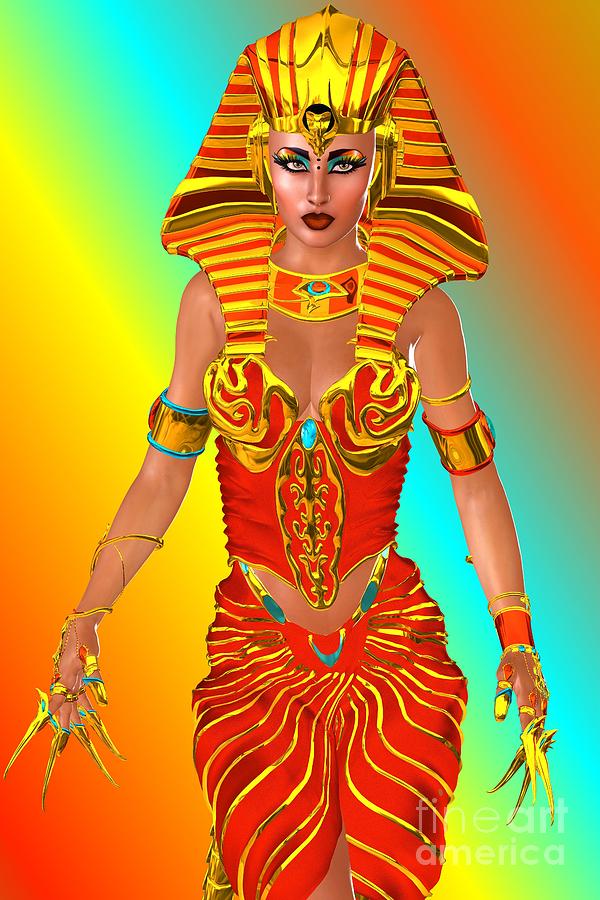 Colorful Egyptian Queen Digital Art By Timothy Kurtis Fine Art America