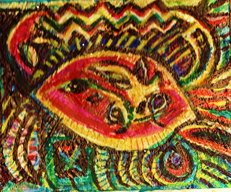 Fish Painting - Colorful Enigma by Anne-Elizabeth Whiteway