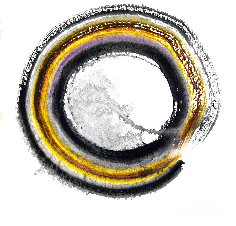 Colorful Enso Painting by Ellen Miffitt