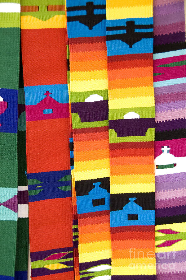 Colorful Fabrics in Antigua Guatemala Photograph by Bill Bachmann