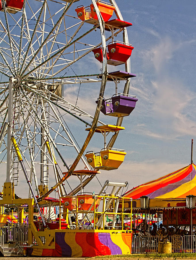Colorful Ferris Wheel Photograph by Bonnie Willis