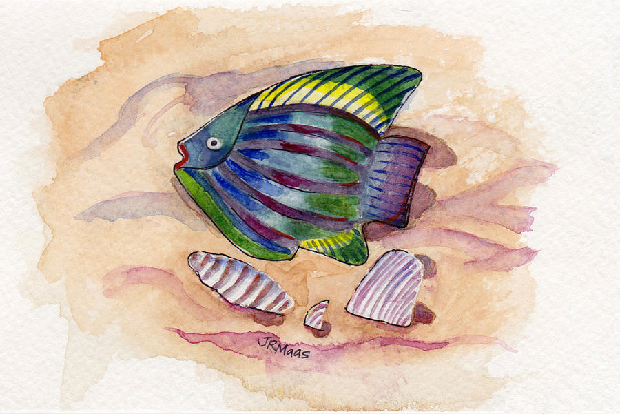 Colorful Fish Painting by Julie Maas