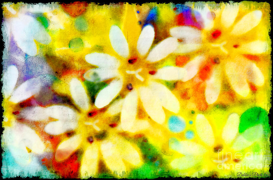 Colorful Floral Abstract - Digital Paint Photograph by Debbie Portwood