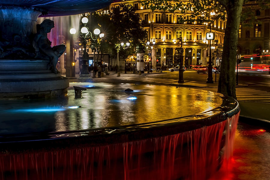 Colorful fountain in the streets of Paris. Photograph by Sven Brogren