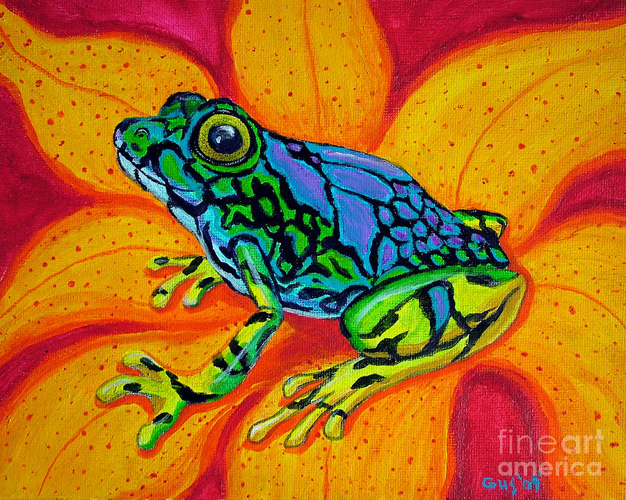 Colorful Frog Painting by Nick Gustafson