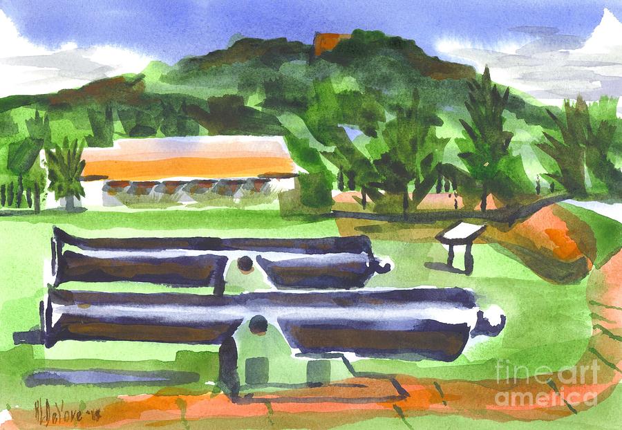Colorful Green Fort Davidson Painting by Kip DeVore