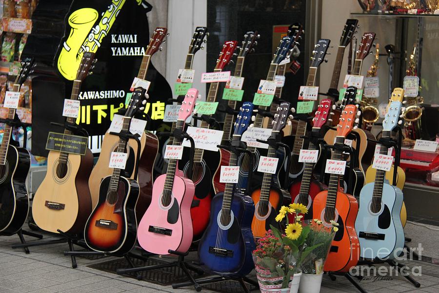 Colorful Guitars Photograph by Yumi Johnson