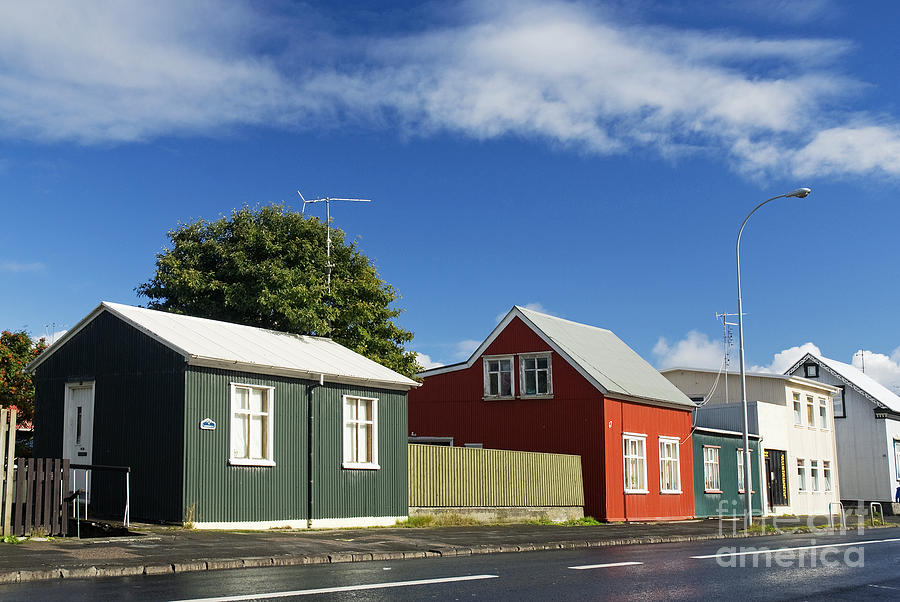 Colorful Homes In Reykjavik Iceland Photograph by JM Travel Photography