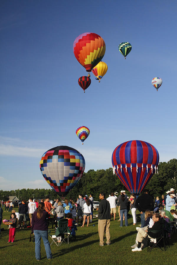 Colorful Hot Air Balloons Decatur Alabama USA Photograph by Kathy Clark