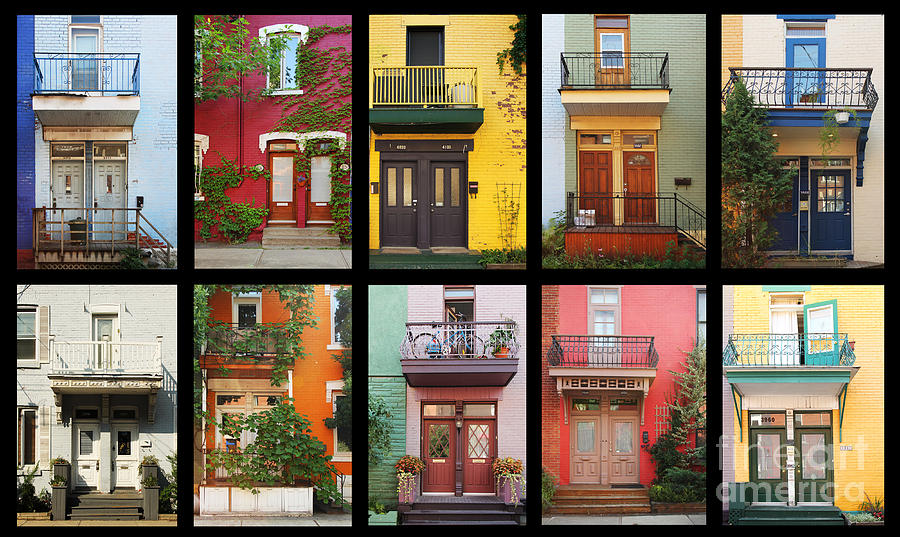 Colorful houses in Montreal Photograph by Isabel Poulin - Fine Art America