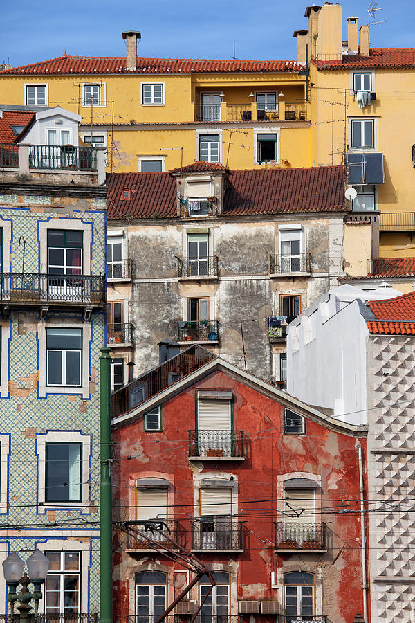 Architecture Photograph - Colorful Houses in the City of Lisbon by Artur Bogacki