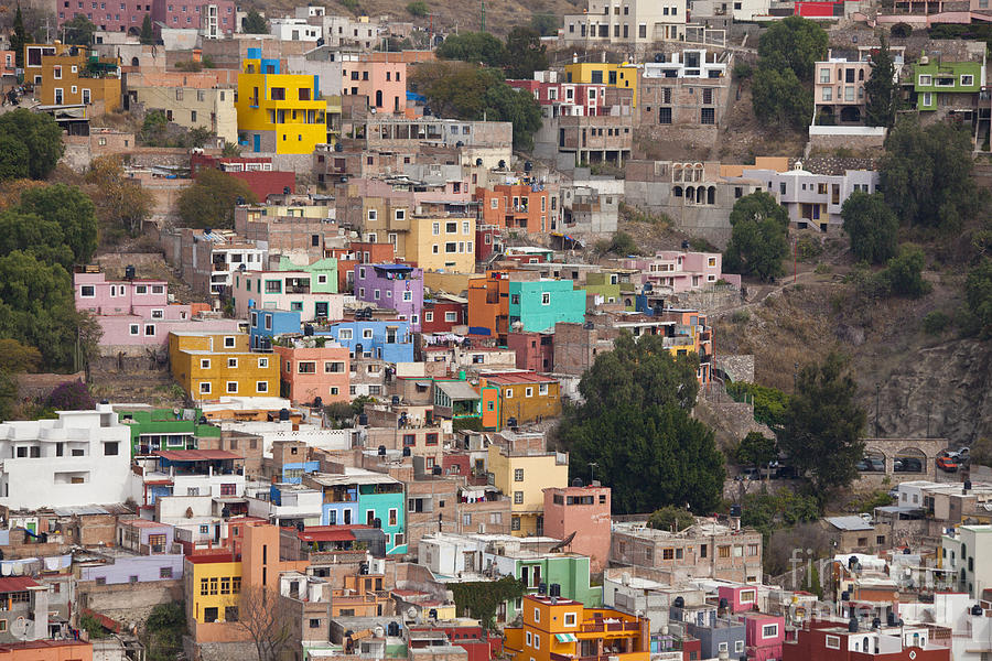 Colorful Houses, Mexico Photograph by Ellen Thane - Fine Art America