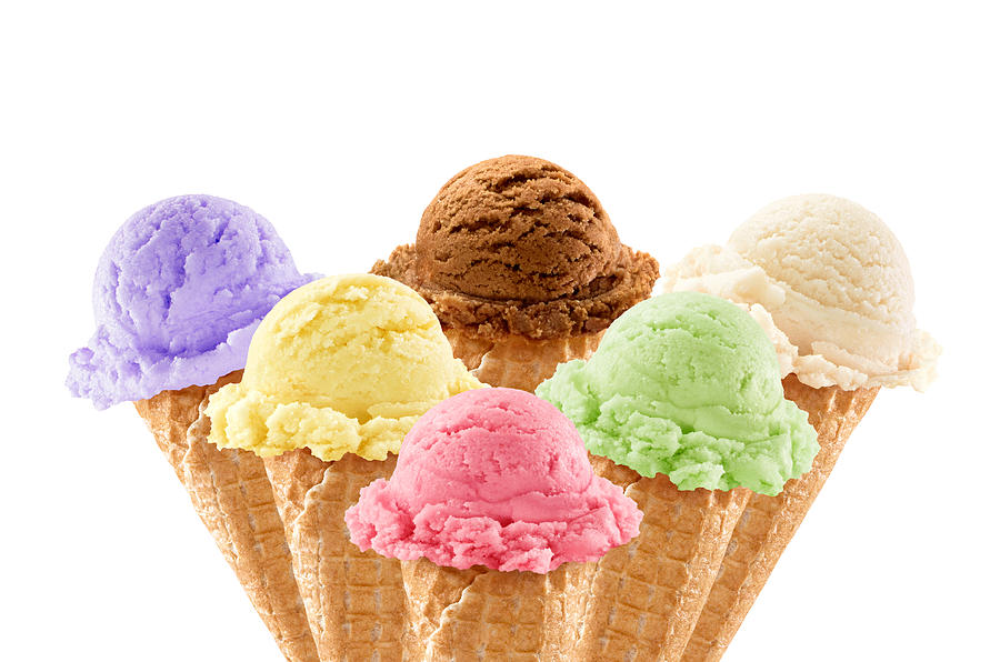 Colorful ice creams Photograph by Hdere