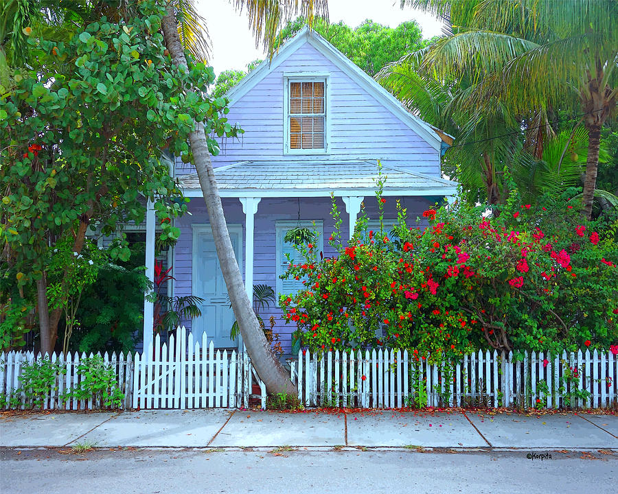 Colorful Key West Cottage Photograph by Rebecca Korpita
