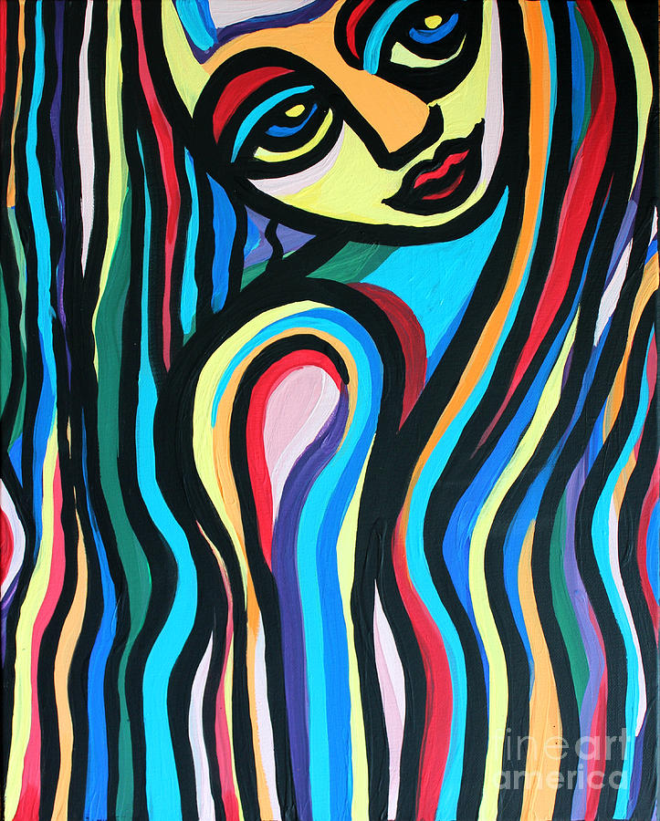 Colorful Lady  Painting by Cynthia Snyder