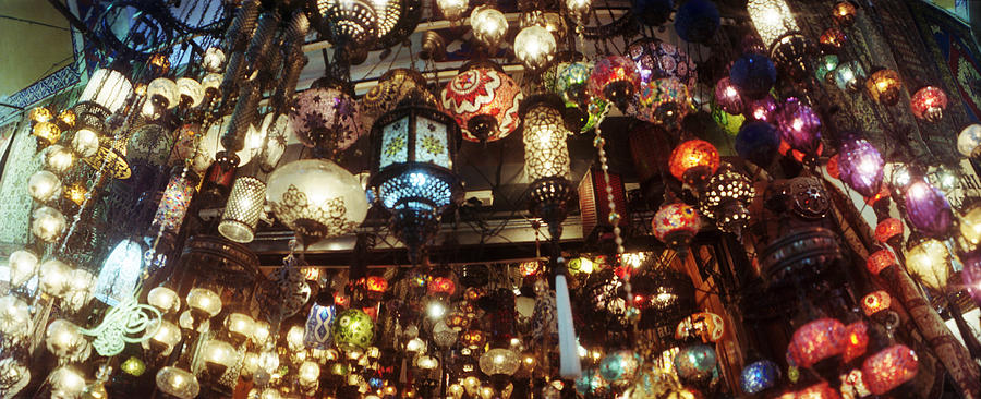 Turkey Photograph - Colorful Lamps In The Grand Bazaar by Panoramic Images