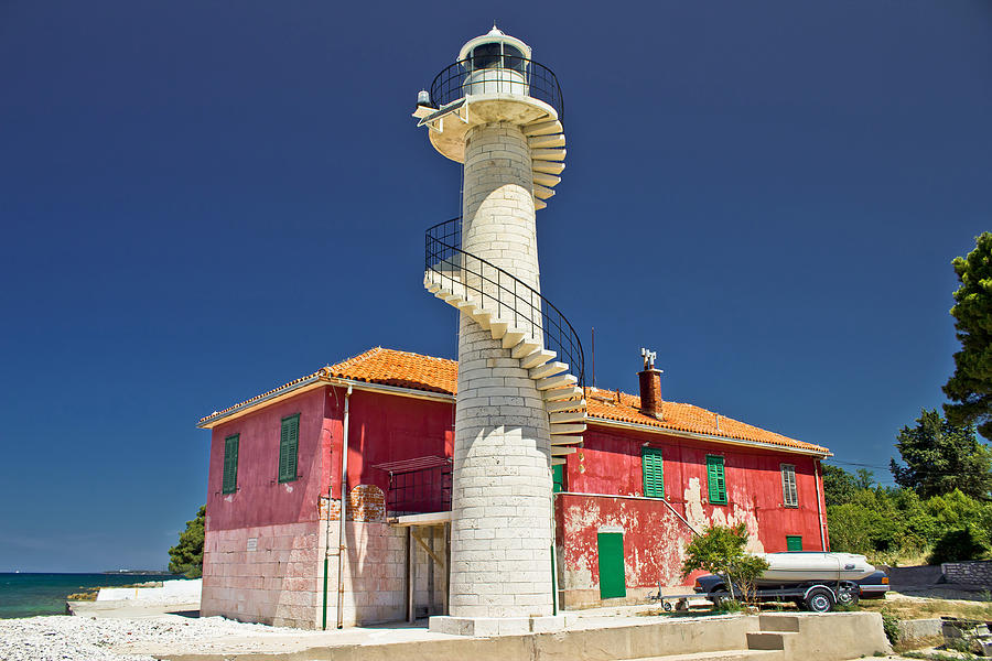 Colorful lighthouse Puntamika in Zadar Photograph by Brch Photography