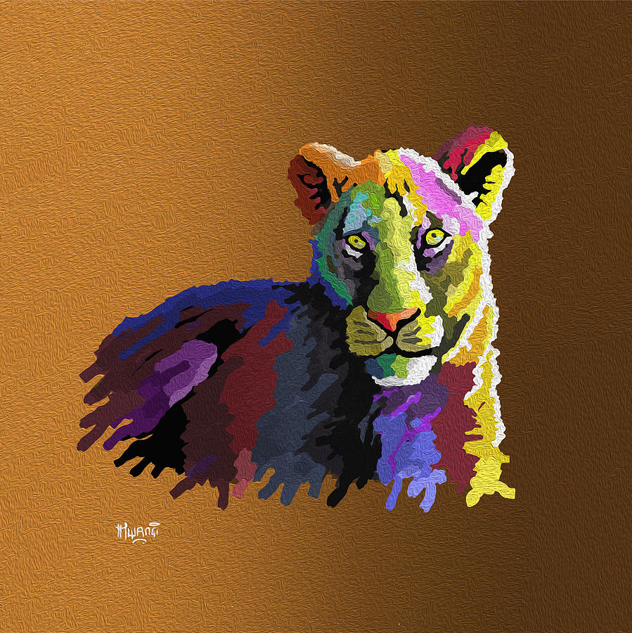 Colorful Lion Painting by Anthony Mwangi