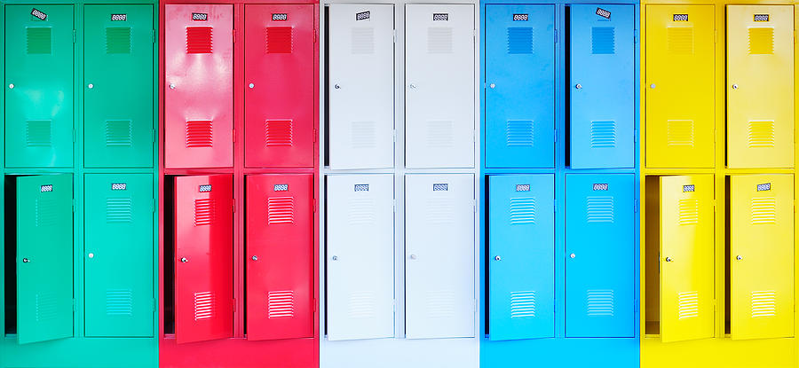 Colorful lockers Photograph by Olaser