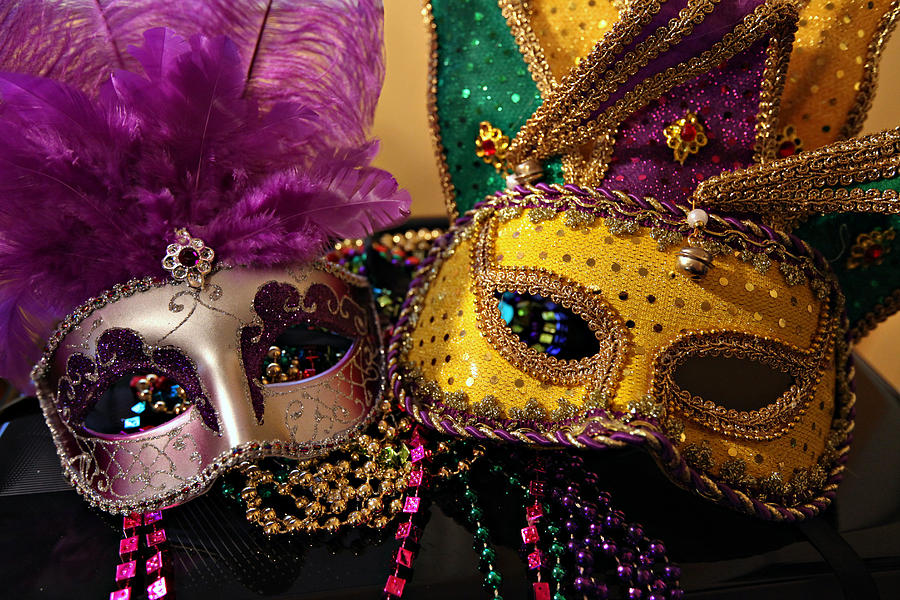 Colorful Mardi Gras Masks Photograph by Sheila Kay McIntyre