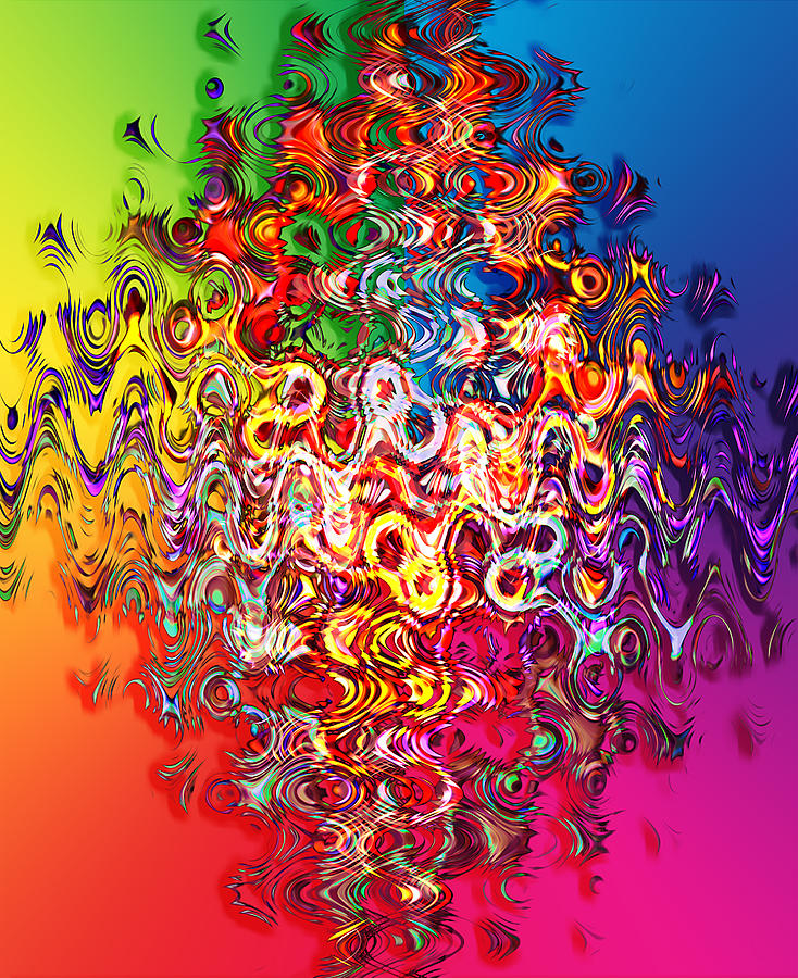 Colorful Ripples Digital Art