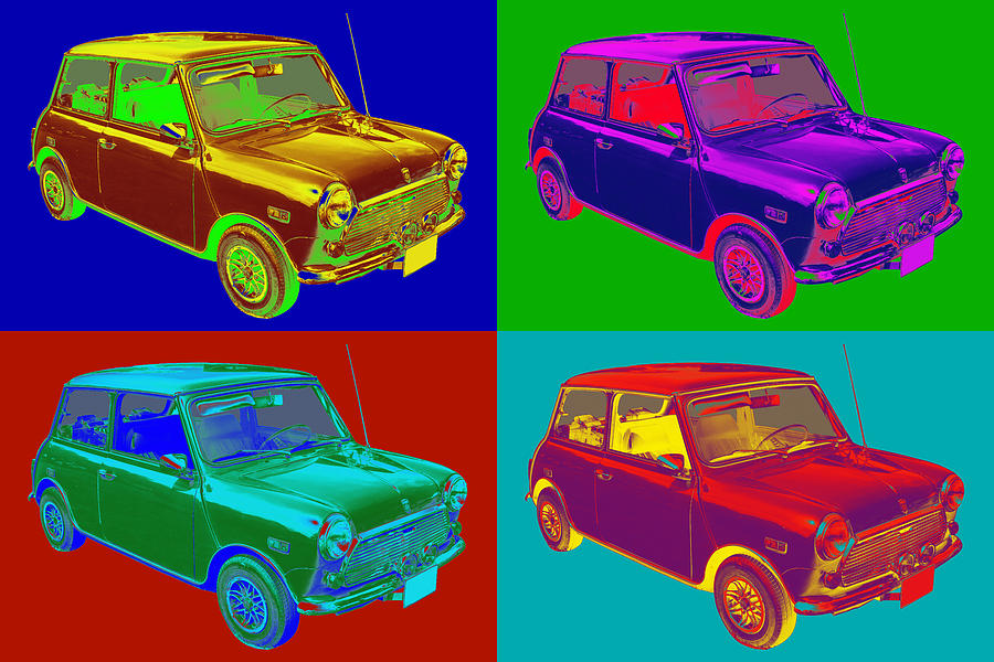 Colorful Mini Cooper Pop Art Illustration Photograph by Keith Webber Jr