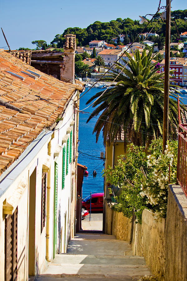 Colorful narrow street in Mali Losinj Photograph by Brch Photography