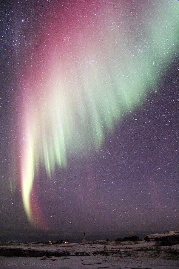 Space Photograph - Colorful Nordic Winter Night by David Broome