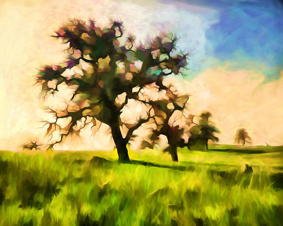 Colorful Oak Trees Digital Art by Priya Ghose