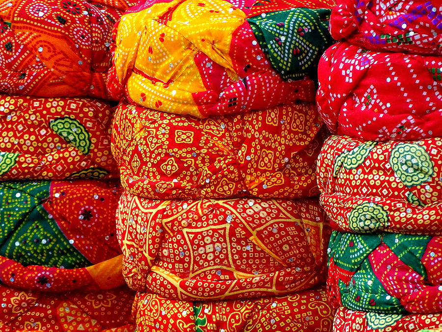 Colorful Pagri Turbans in Jaipur Rajasthan India Photograph by Sue Jacobi