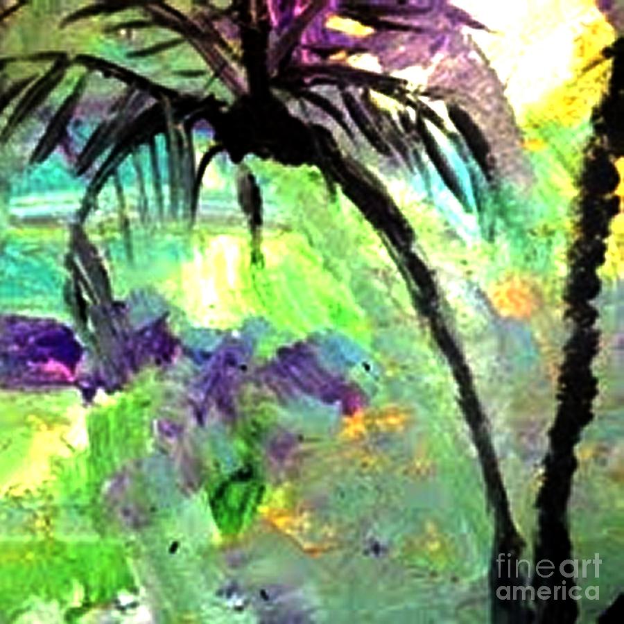 Colorful Palms Painting by James and Donna Daugherty