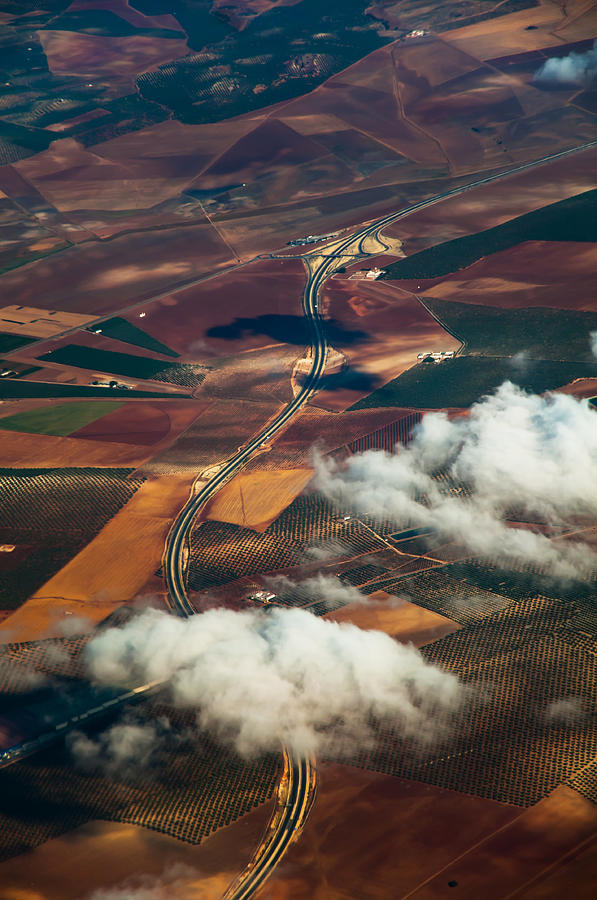 Colorful Patchwork of Andalusian Fields 1. Spain Photograph by Jenny Rainbow