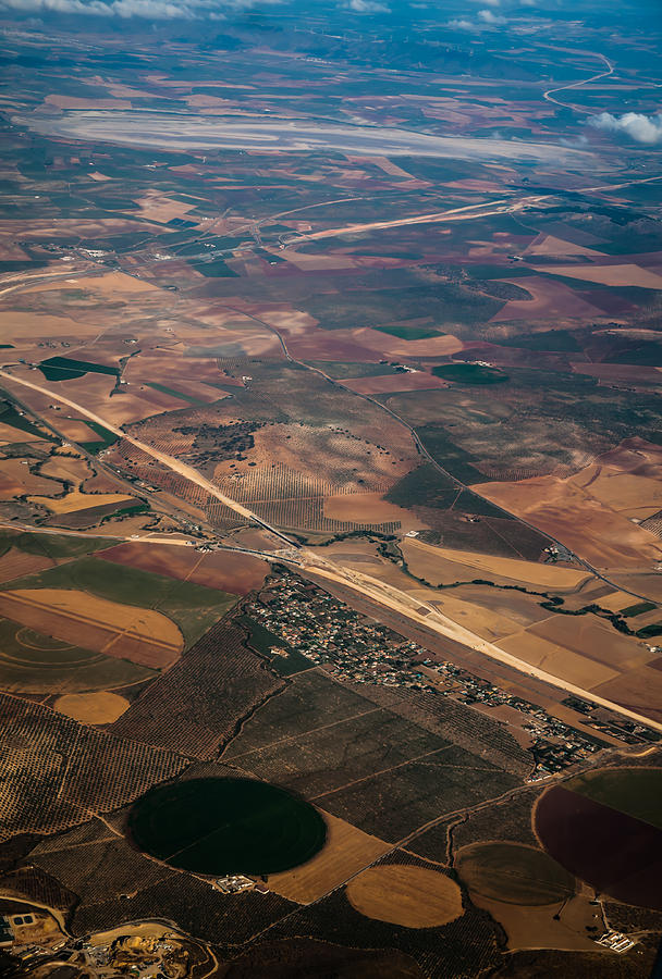 Colorful Patchwork of Andalusian Fields 2. Spain Photograph by Jenny Rainbow