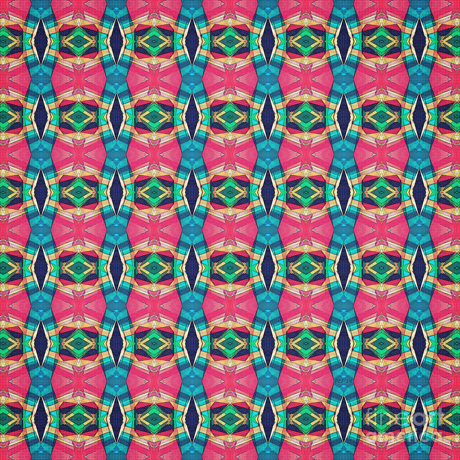 Colorful Pattern of Symmetry Digital Art by Phil Perkins