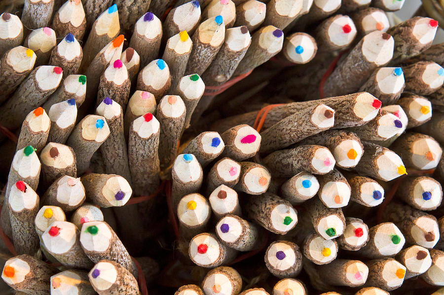 Background Photograph - Colorful pencils by Tom Gowanlock