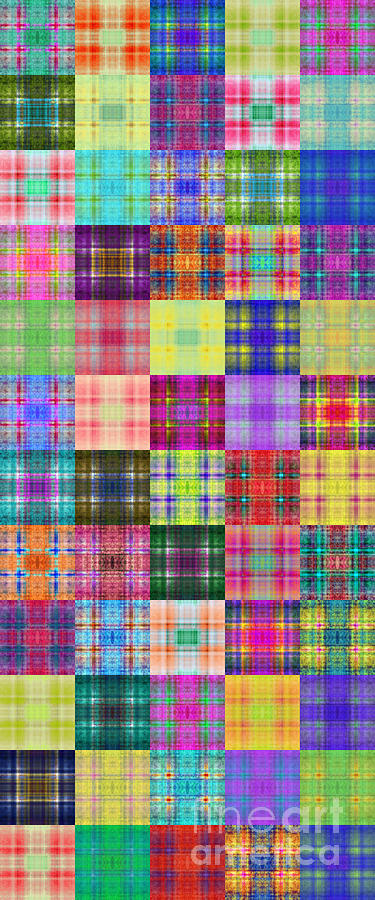 Colorful Plaid Panorama 4 Digital Art by Andee Design