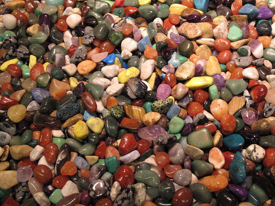 Colorful Polished Stones Photograph by Barbara McDevitt