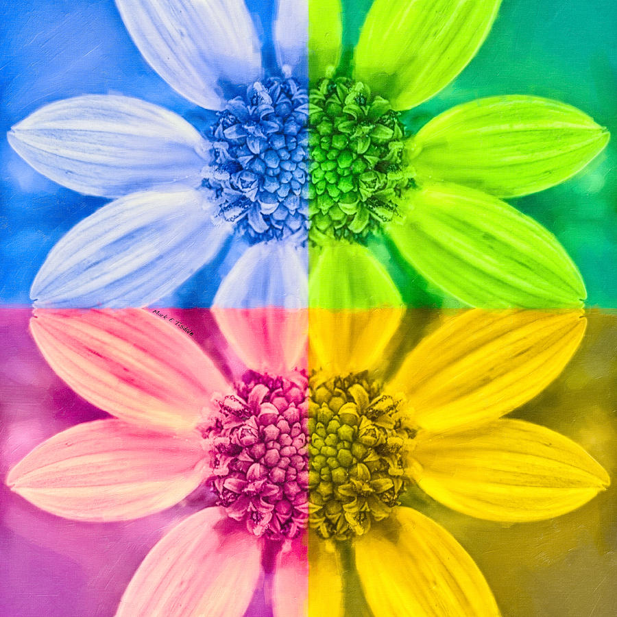 Colorful Porters Sunflower - Pop Art Digital Art by Mark Tisdale