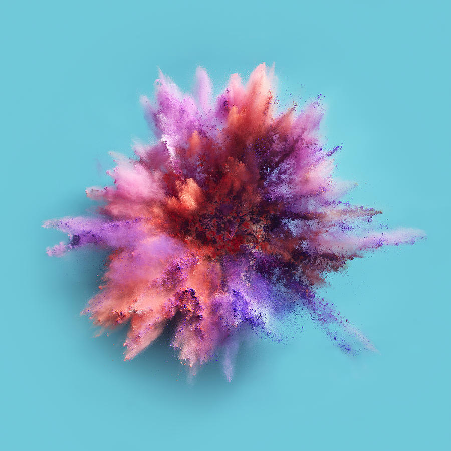 Colorful Powder Explosion Photograph by Henrik Sorensen