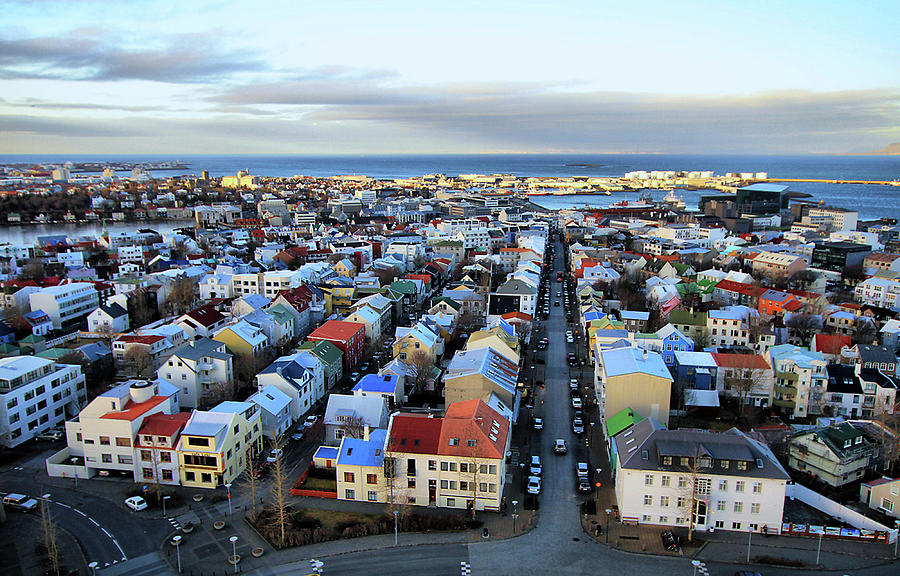 Colorful Reykjavik, Iceland, Cityscape Photograph by L. Toshio Kishiyama