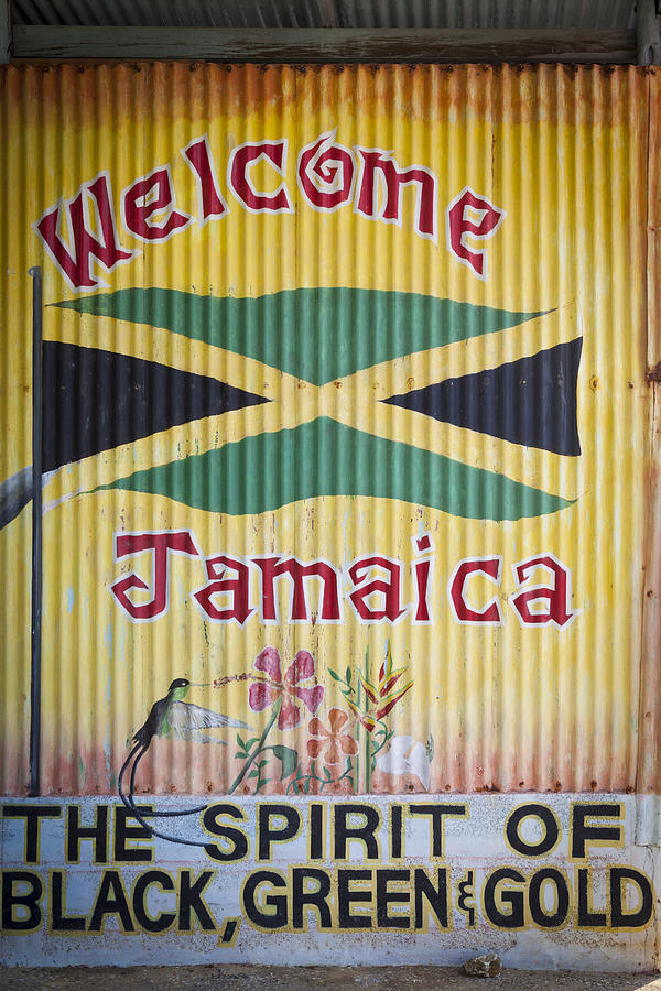 Colorful roadside mural, Jamaica Photograph by Douglas Pearson