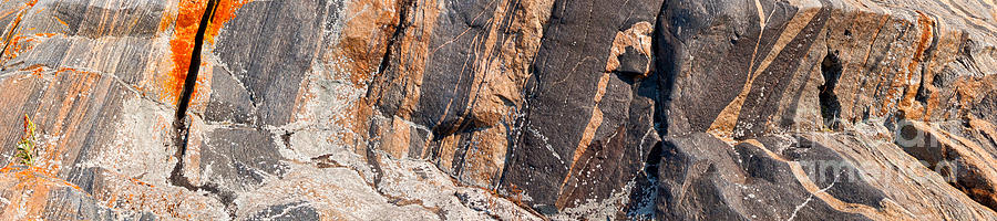Colorful rock panoramic pattern  Photograph by Les Palenik