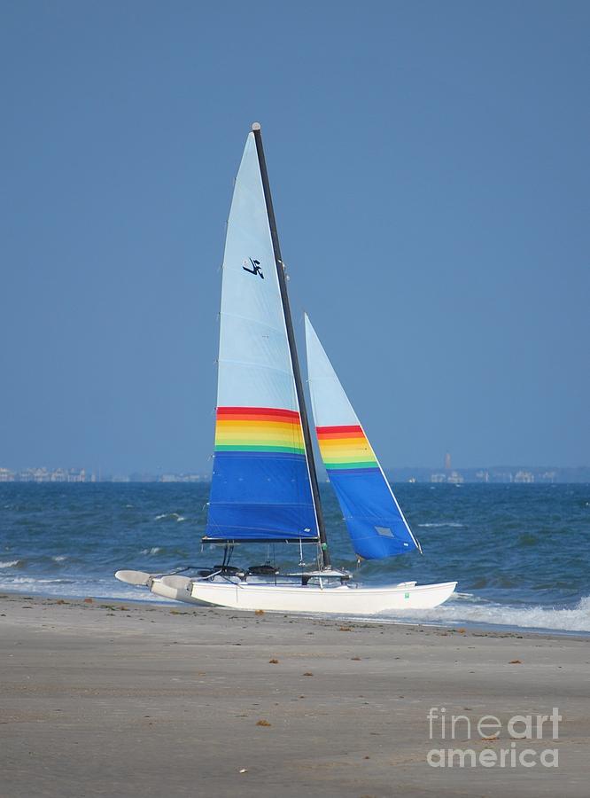 Boat Photograph - Colorful Sails by Bob Sample