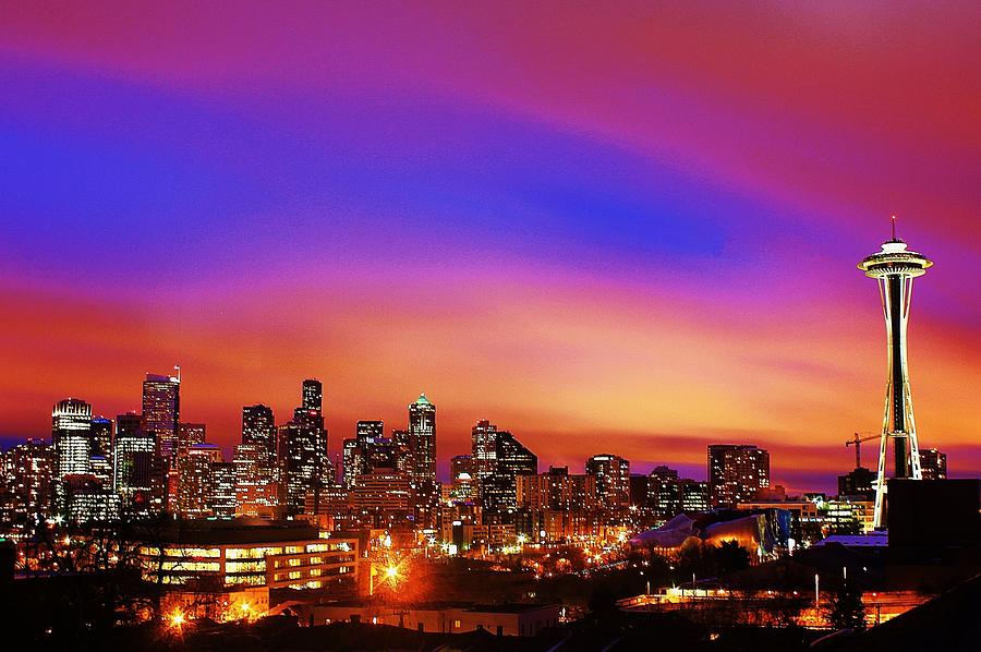Colorful Seattle Photograph by Benjamin Yeager